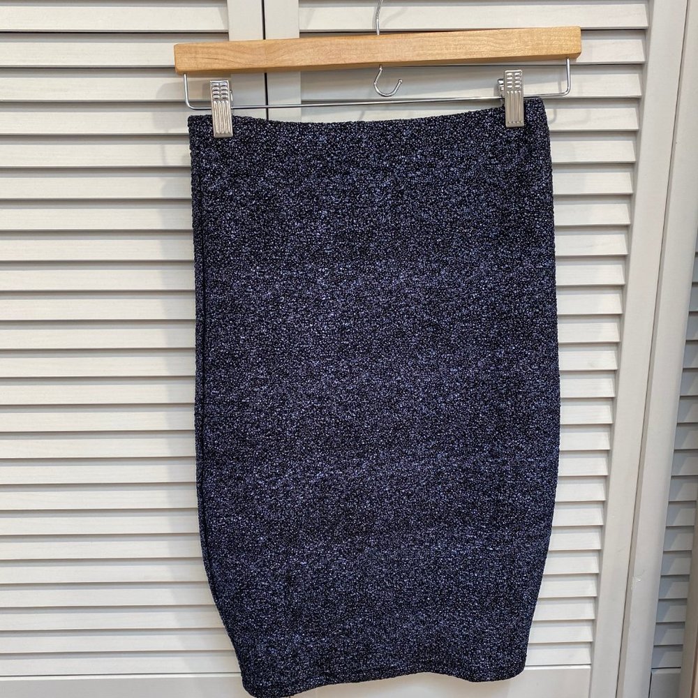 Bar III metallic specked pencil skirt